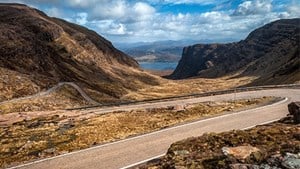 View of Bealach na Ba pass Scotland