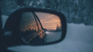 windscreen of a car in winter weather